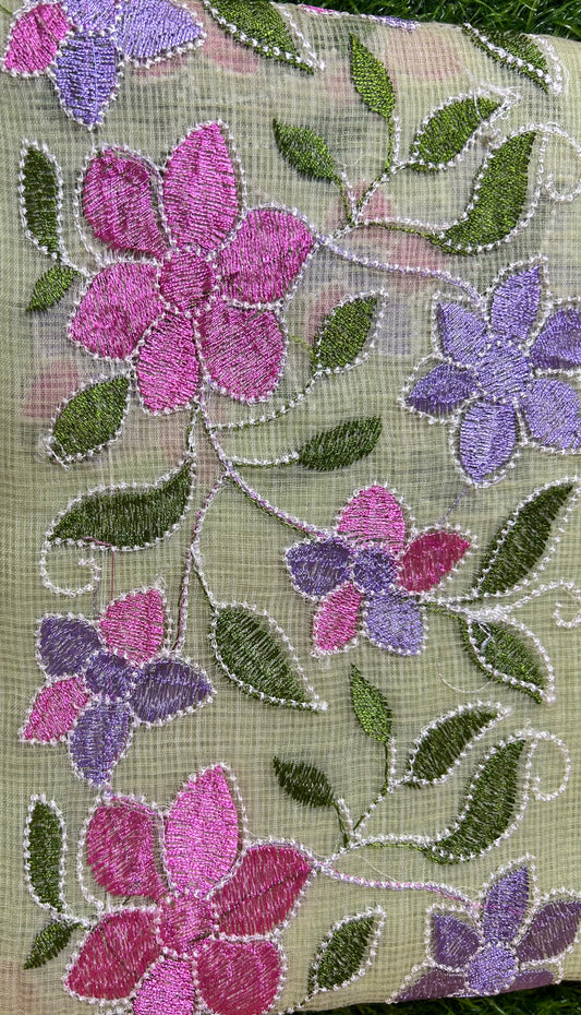Kota Embroidery Work Saree