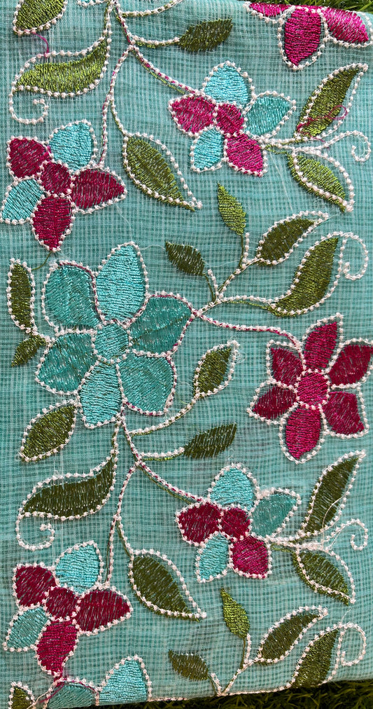 Kota Embroidery Work Saree