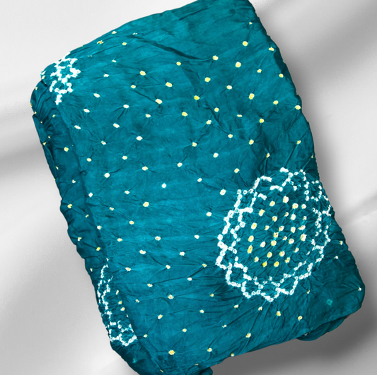 ✨ Turquoise Bandhani Saree ✨