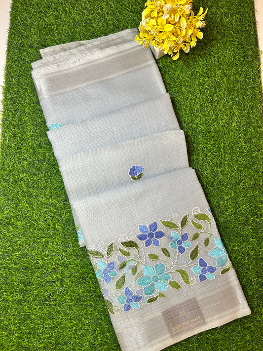 Kota Embroidery Work Saree