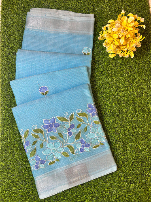 Kota Embroidery Work Saree