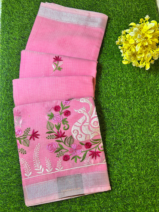 Kota Embroidery Work Saree