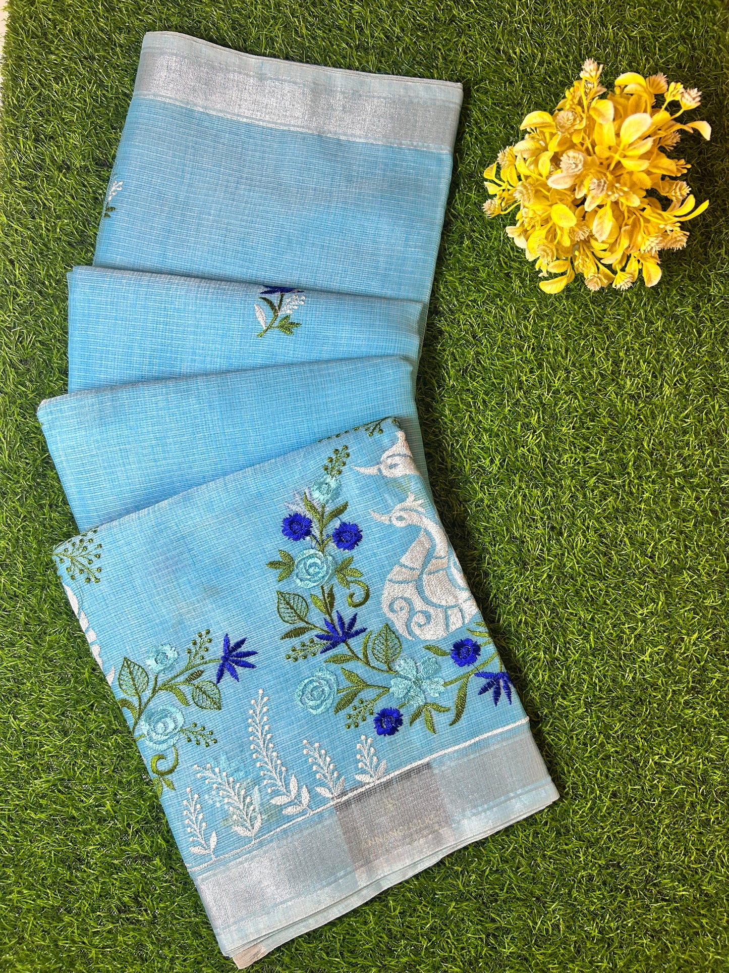 Kota Embroidery Work Saree
