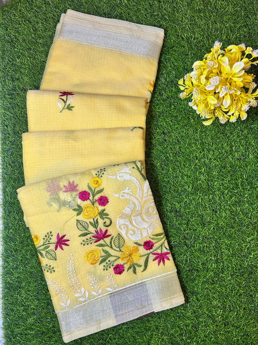 Kota Embroidery Work Saree