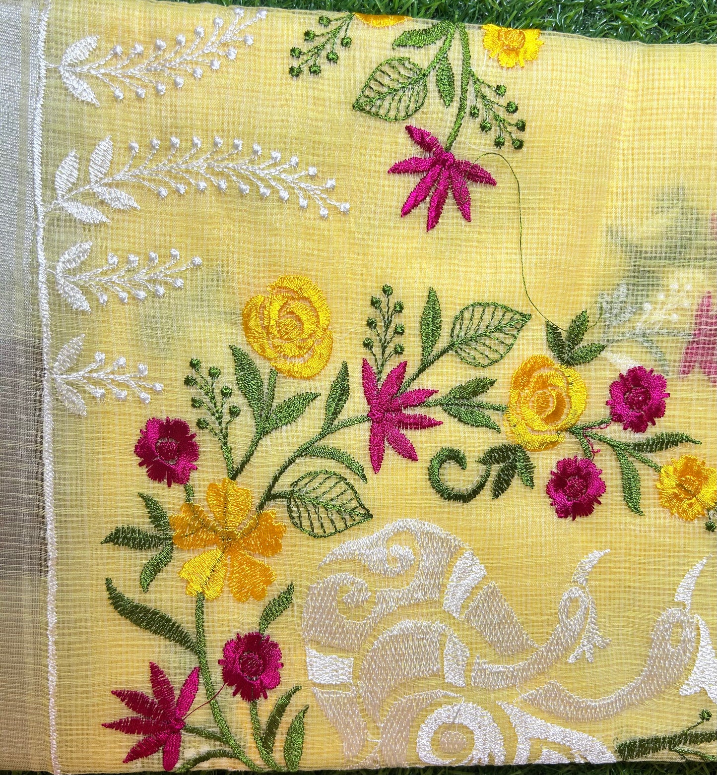 Kota Embroidery Work Saree