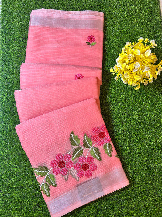 Kota Embroidery Work Saree