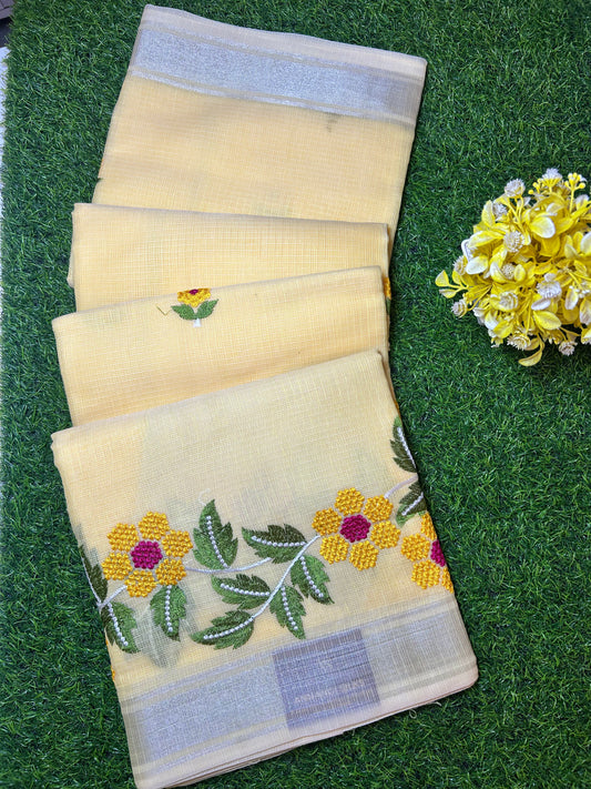 Kota Embroidery Work Saree