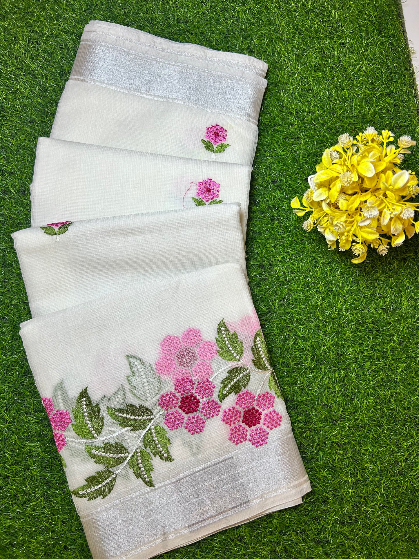 Kota Embroidery Work Saree