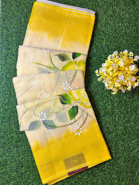 Kota Hand Paint Saree