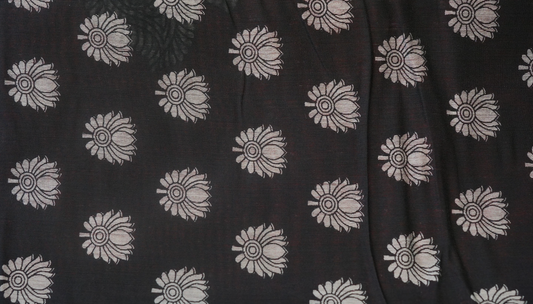 Rust Kalamkari Nellore Silk Saree with Nizam Border