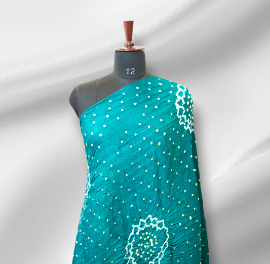 ✨ Turquoise Bandhani Saree ✨
