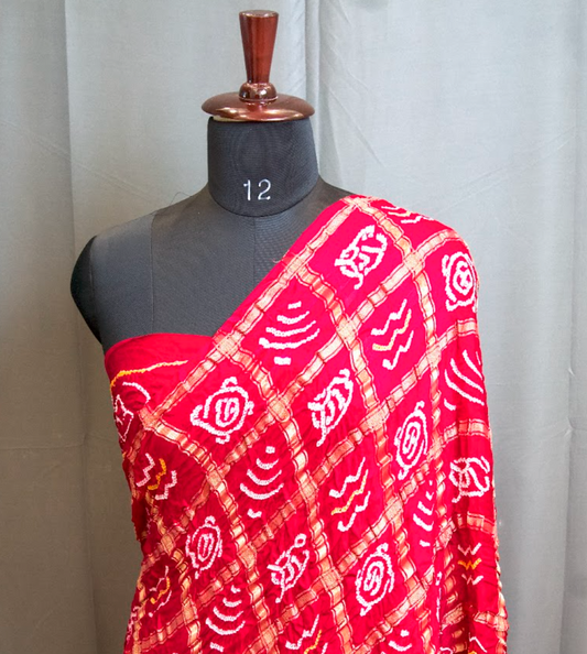 Bandhini Pure Gaji Silk (RED)
